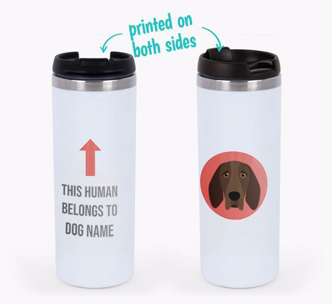 'This Human Belongs to...'  - Personalised Reusable Mug with Photo Upload